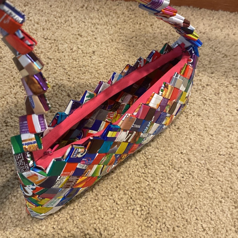 Multicolor Candy Gum Wrapper Patterned Shoulder P… - image 4